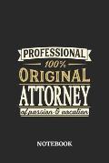 Professional Original Attorney Notebook of Passion and Vocation: 6x9 inches - 110 blank numbered pages - Perfect Office Job Utility - Gift, Present Id