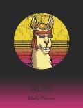Aliya: Llama Daily Planner - Custom Letter A First Name Personal 1 Year (2020 - 2021) Planning Agenda - January 20 - December