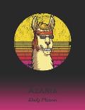 Azaria: Llama Daily Planner - Custom Letter A First Name Personal 1 Year (2020 - 2021) Planning Agenda - January 20 - December
