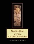 Night's Rest: Mucha Mini Cross Stitch Pattern