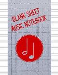 Blank Sheet Music Notebook: Music Manuscript Staff Paper for Musicians (108 pages, 12 staves per page)