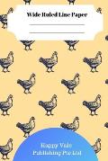 Cute Chicken Theme Wide Ruled Line Paper