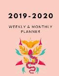 2019 - 2020 Weekly and Monthly Planner: Calendar Schedule + Organizer - Inspirational Quotes (2019-2020 Academic Planners