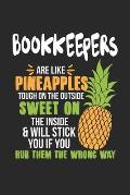 Bookkeepers Are Like Pineapples. Tough On The Outside Sweet On The Inside: Bookkeeper. Blank Composition Notebook to Take Notes at Work. Plain white P