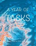 A Year of Tasks: Blue and Peach Swirls: A new way to plan your year (8 x 10 inches, 120 pages)