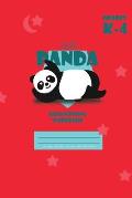 Hello Panda Primary Handwriting k-4 Workbook, 51 Sheets, 6 x 9 Inch Red Cover