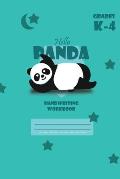 Hello Panda Primary Handwriting k-4 Workbook, 51 Sheets, 6 x 9 Inch Royal Blue Cover