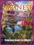 Japanese Coloring Book: Japanese Style Coloring Book For Adults