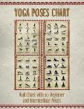 Yoga Poses Chart: Chart / Mini Poster With 60 Common Hatha Yoga Poses / Asanas in Sanskrit and English