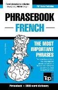 English-French phrasebook and 3000-word topical vocabulary