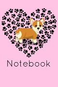 Notebook: Welsh Corgi Homework Book Notepad Notebook Composition and Journal Diary