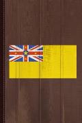 Niue Flag Journal Notebook: Blank Lined Ruled for Writing 6x9 110 Pages