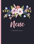 Nene: Floral Personalized Lined Journal with Inspirational Quotes