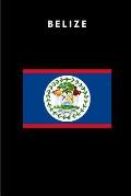 Belize: Country Flag A5 Notebook (6 x 9 in) to write in with 120 pages White Paper Journal / Planner / Notepad