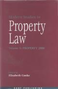 Modern Studies in Property Law - Volume 1