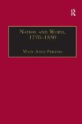Nation and Word, 1770-1850: Religious and Metaphysical Language in European National Consciousness