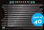 2025 Moon Calendar Card (40 Pack): Lunar Phases, Eclipses, and More!