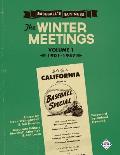 Baseball's Business: The Winter Meetings: 1901-1957 Volume One