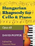 Popper - Hungarian Rhapsody Opus 68 For Cello and Piano (No. 1759)