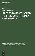 Studien zu alttestamentlichen Texten und Themen (1966-1972)