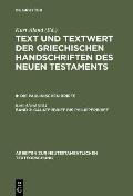Text und Textwert der griechischen Handschriften des Neuen Testaments, Band 3, Galaterbrief bis Philipperbrief