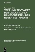 Text und Textwert der griechischen Handschriften des Neuen Testaments, Band 2, Hauptliste