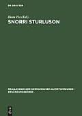 Snorri Sturluson: Beitr?ge Zu Werk Und Rezeption