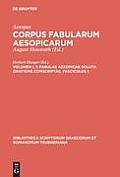 Fabulae Aesopicae Soluta Oratione Conscriptae, Fasciculus 1