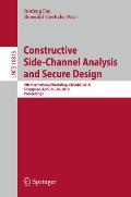 Constructive Side-Channel Analysis and Secure Design: 9th International Workshop, Cosade 2018, Singapore, April 23-24, 2018, Proceedings