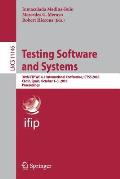 Testing Software and Systems: 30th Ifip Wg 6.1 International Conference, Ictss 2018, C?diz, Spain, October 1-3, 2018, Proceedings