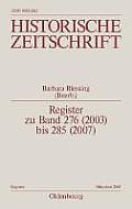 Register Zu Band 276 (2003) Bis 285 (2007)