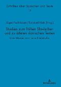 Studien zum fruehen Slavischen und zu aelteren slavischen Texten: Unter Mitarbeit von Hanna Niederkofler
