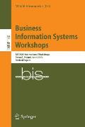 Business Information Systems Workshops: Bis 2013 International Workshops, Poznań, Poland, June 19-20, 2013, Revised Papers