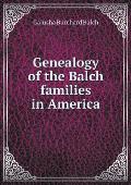 Genealogy of the Balch families in America