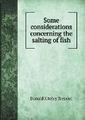 Some considerations concerning the salting of fish