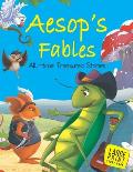 Large Print: Aesops Fables: All Time Treasured Stories: Large Print