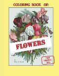 Coloring Book of Flowers: Exciting Line-art of Flowers for Grown-ups o